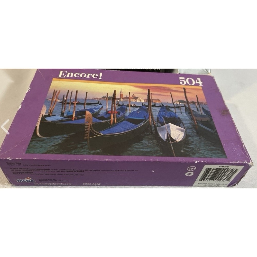 NEW VENICE ITALY GONDOLAS JIGSAW PUZZLE- Sealed 10-3/4" x 18" 2010 Mega Encore!